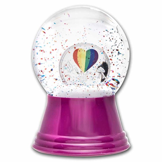 2021 Cook Islands 1/10 oz Silver Love Globe 2021 Cook Islands 1/10 oz Silver Love Globe