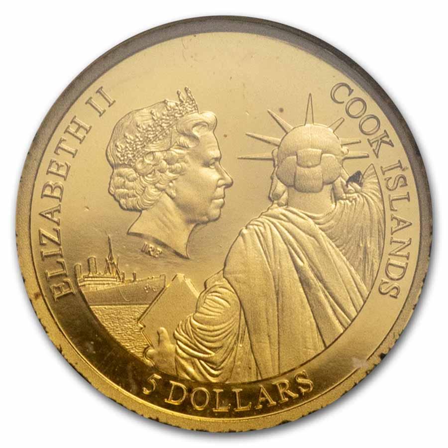 2021 Cook Islands 1/2 gram Gold Miss Liberty PF-70 NGC