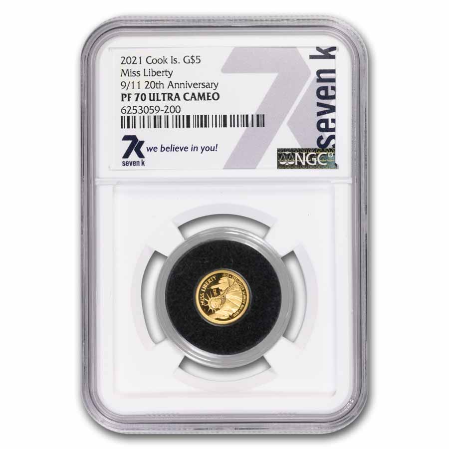 2021 クック諸島 $5 X 線ウィトルウィウス的人体 NGC PR-70 DCAM