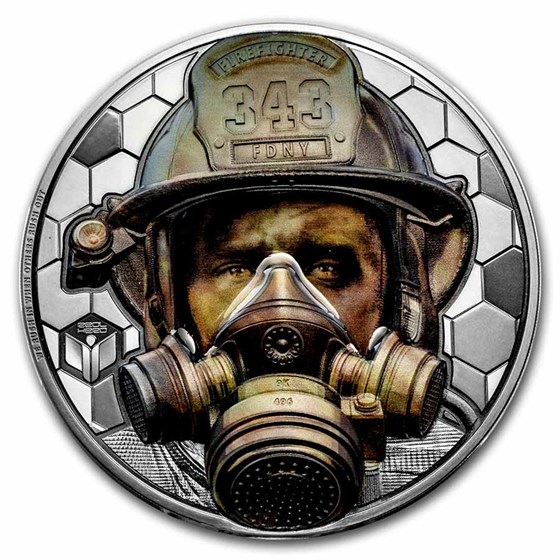 2021 Cook Islands 1 kilo Silver Real Heroes: Firefighter 2021 Cook Islands 1 kilo Silver Real Heroes: Firefighter