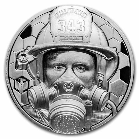 2021 Cook Islands 1 oz Platinum Real Heroes: Firefighter Proof 2021 Cook Islands 1 oz Platinum Real Heroes: Firefighter Proof