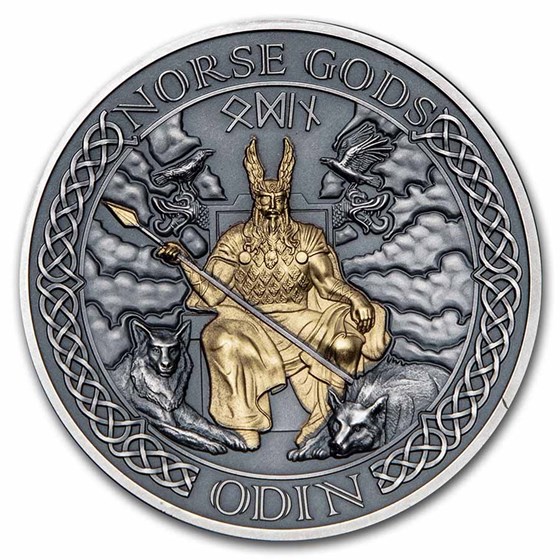 2021 Cook Islands 2 oz Silver High Relief Norse Gods: Odin 2021 Cook Islands 2 oz Silver High Relief Norse Gods: Odin