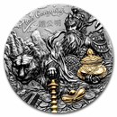2021 Cook Islands 3 oz Silver Asian Mythology: Zhao Gongming