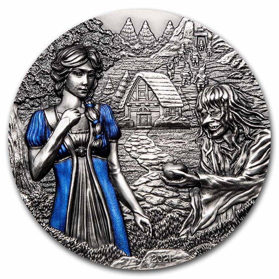 2021 Cook Islands 3 oz Silver Fairy Tales: Snow White 2021 Cook Islands 3 oz Silver Fairy Tales: Snow White