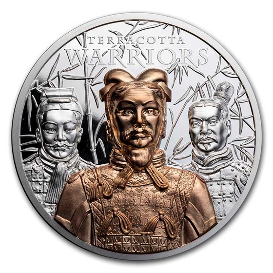 2021 Cook Islands 3 oz Silver Terracotta Warriors 2021 Cook Islands 3 oz Silver Terracotta Warriors
