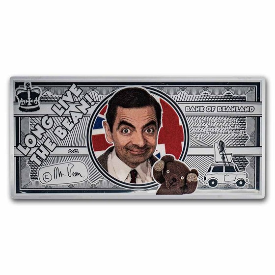2021 Cook Islands 5 gram Silver Note Mr. Bean 2021 Cook Islands 5 gram Silver Note Mr. Bean