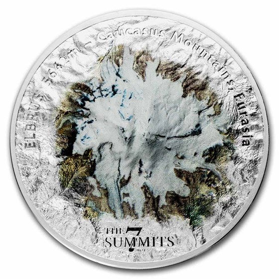 2021 Cook Islands 5 oz Silver 7 Summits: Mount Elbrus 2021 Cook Islands 5 oz Silver 7 Summits: Mount Elbrus