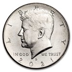 2021-D Kennedy Half Dollar 20-Coin Roll BU (Mint Wrapped)