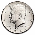 2021-D Kennedy Half Dollar 20-Coin Roll BU