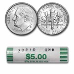 2021-D Roosevelt Dime BU 50-Coin Roll