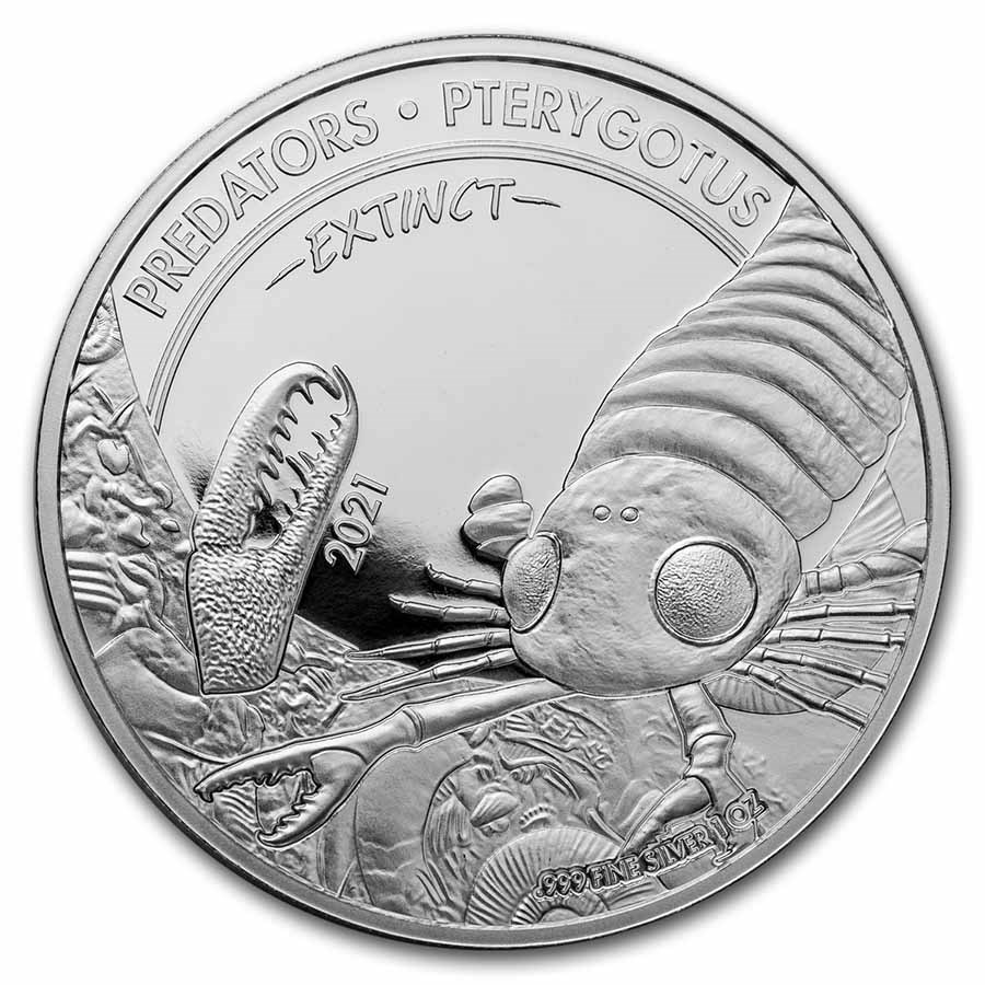 2021 Dem. Rep. of Congo 1 oz Silver Predator Giant Scorpion BU