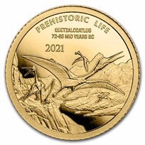 2021 Democratic Rep. of Congo 1/2 gram Gold Quetzalcoatlus BU