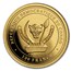2021 Democratic Rep. of Congo 1/2 gram Gold Wooly Mammoth BU