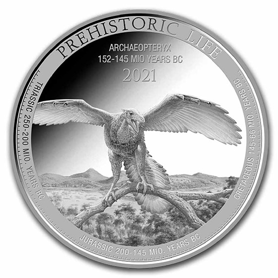 2021 Democratic Rep. of Congo 1 oz Silver Archaeopteryx BU 2021 Democratic Rep. of Congo 1 oz Silver Archaeopteryx BU