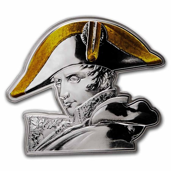 2021 Djibouti 5 oz Silver Napoléon Bonaparte Shaped Coin 2021 Djibouti 5 oz Silver Napoléon Bonaparte Shaped Coin