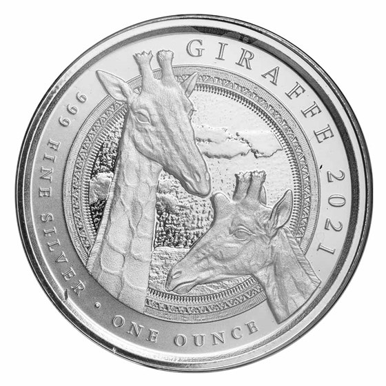 2021 Equatorial Guinea 1 oz Silver Giraffe (Prooflike) 2021 Equatorial Guinea 1 oz Silver Giraffe (Prooflike)