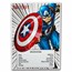 2021 Fiji 1 oz Proof Silver Domed "Captain America" Shield