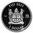 2021 Fiji 1 oz Proof Silver Domed "Captain America" Shield