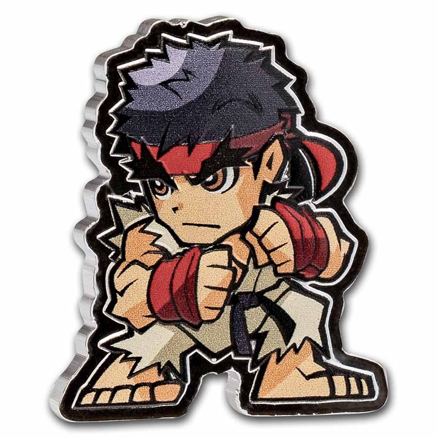 2021 Fiji 1 oz Silver $1 Street Fighter Mini Fighters: Ryu