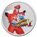 2022 1 oz Fiji Street Fighter Mini Fighters - Guile 999 Silver Coloured  Proof Coin (Certificate #8)
