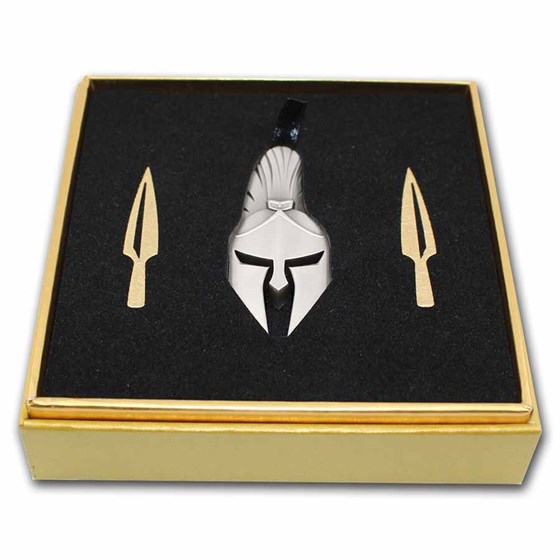 2021 Fiji 2 oz Silver Ancient Warriors: Spartan Mask Shaped Coin 2021 Fiji 2 oz Silver Ancient Warriors: Spartan Mask Shaped Coin
