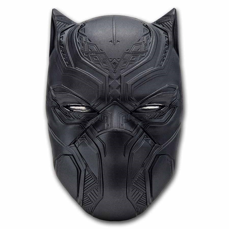 2021 Fiji 2 oz Silver Marvel Icon Series Black Panther Mask