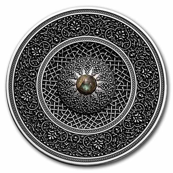 2021 Fiji 3 oz UHR Antique Finish Silver Mandala Art (Turkish) 2021 Fiji 3 oz UHR Antique Finish Silver Mandala Art (Turkish)