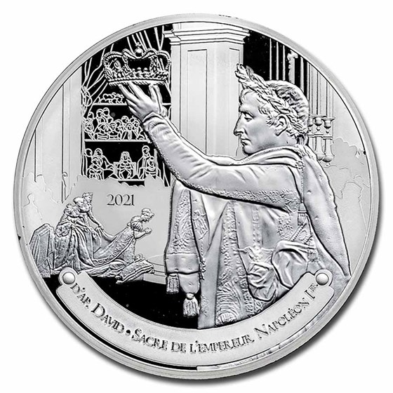 2021 France 5 oz Ag The Louvre (The Coronation by David) 2021 France 5 oz Ag The Louvre (The Coronation by David)