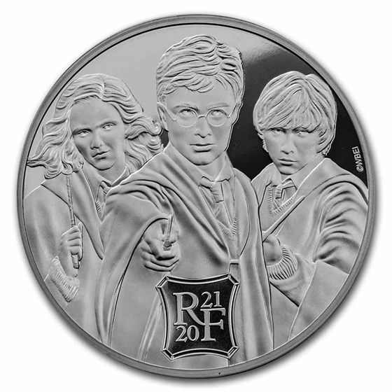 2021 France 5 oz Silver €50 Harry Potter (Three Wizards) 2021 France 5 oz Silver €50 Harry Potter (Three Wizards)