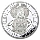 2021 GB 1 kilo Slvr Queen's Beast Griffin Prf (Missing outer box)