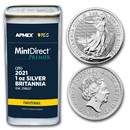 2021 GB 1 oz Ag Britannia (25-Coin MD Premier® Tube + PCGS FS) 2021 GB 1 oz Ag Britannia (25-Coin MD Premier® Tube + PCGS FS)