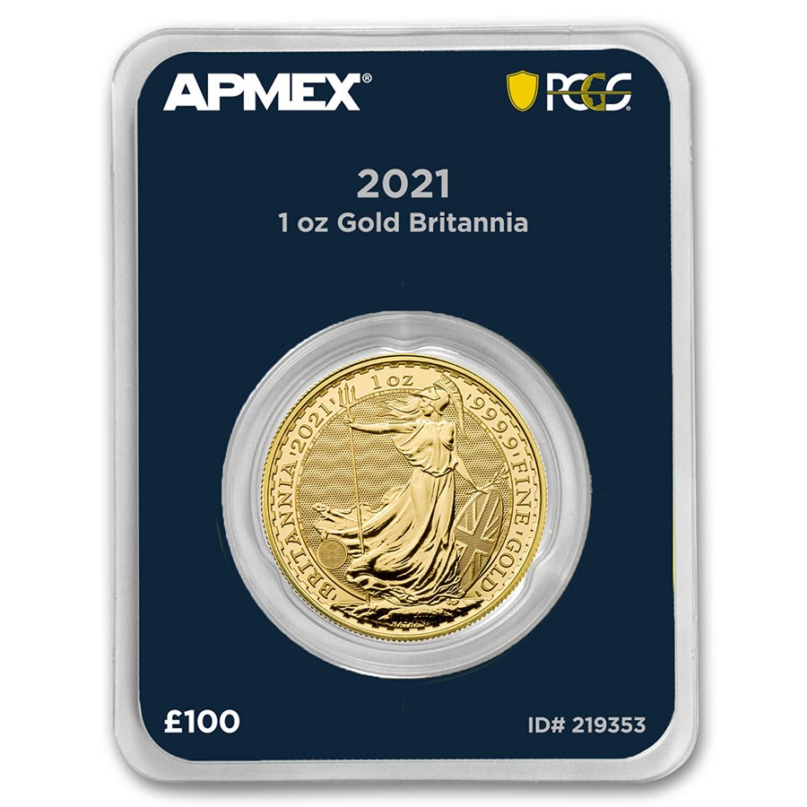 2021 GB 1 oz Gold Britannia (MintDirect® Premier + PCGS FS®)