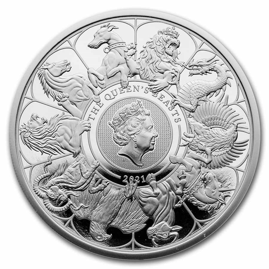 2021 GB 1 oz Silver Queen's Beasts Collector Proof (w/Box & COA)
