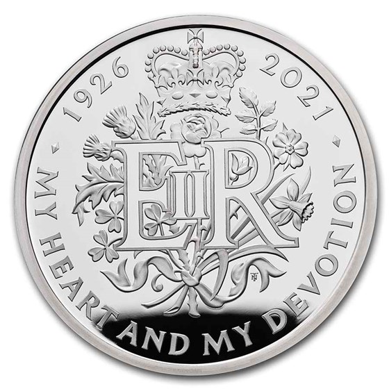 2021 GB £5 Silver Proof 95th Birthday of the Queen Piedfort 2021 GB £5 Silver Proof 95th Birthday of the Queen Piedfort