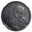 2021 Ghana 1 oz Silver $5 Space Alien Colorized Rhodium PF-70 NGC