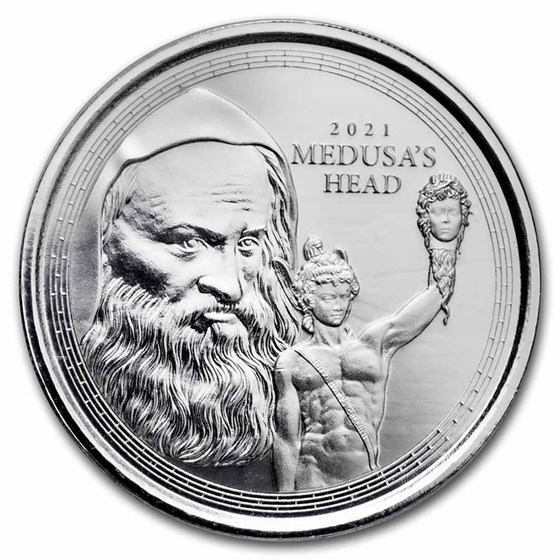 2021 Gibraltar 1 oz Silver Perseus With The Head of Medusa 2021 Gibraltar 1 oz Silver Perseus With The Head of Medusa