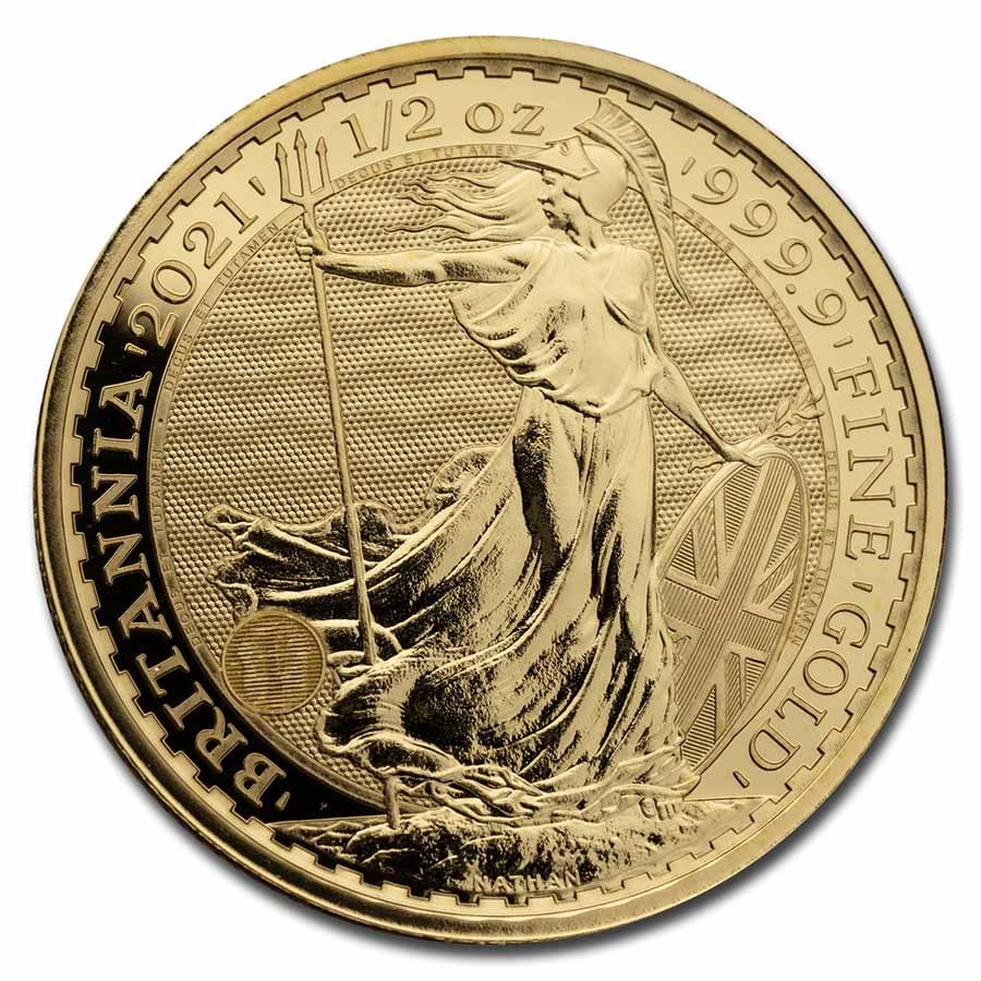 2021 Great Britain 1/2 oz Gold Britannia BU
