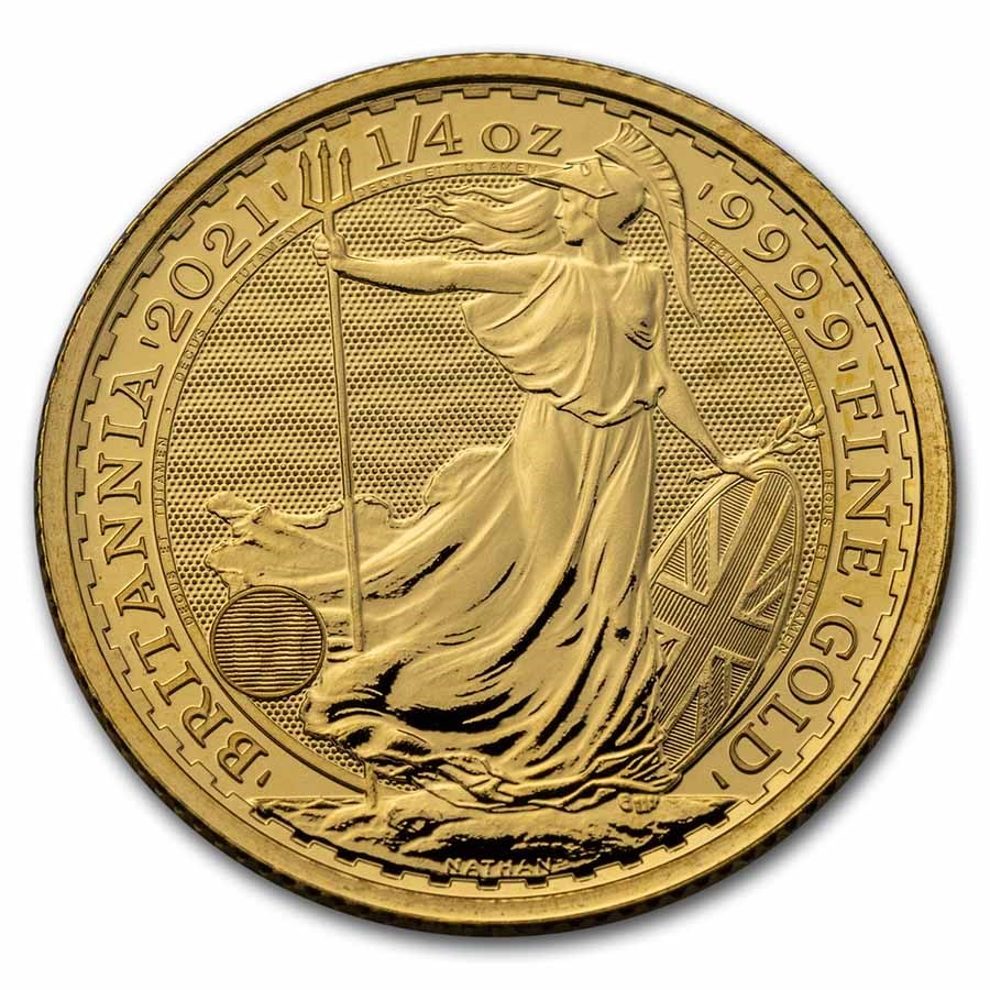 2021 Great Britain 1/4 oz Gold Britannia BU
