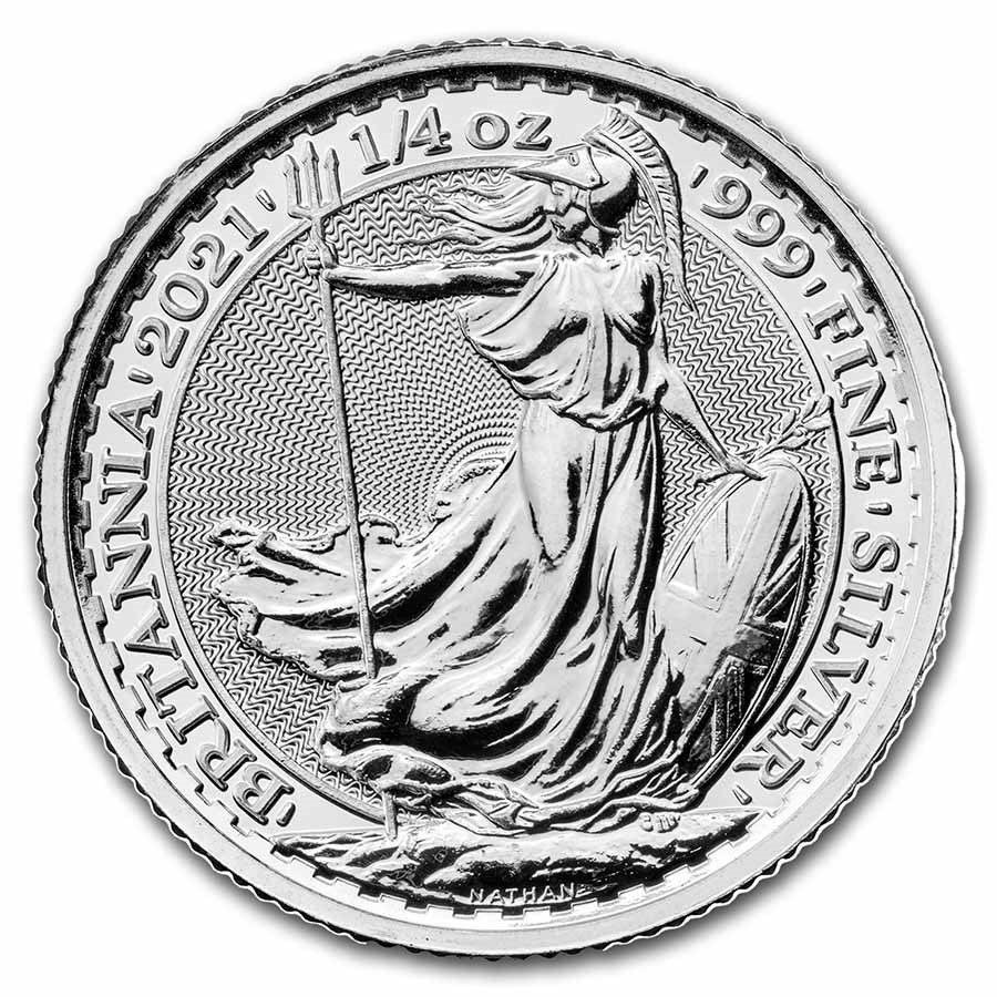 2021 Great Britain 1/4 oz Silver Britannia BU