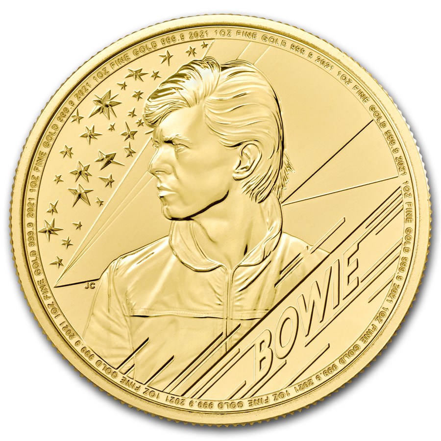 2021 Great Britain 1 oz Gold Music Legends: David Bowie BU