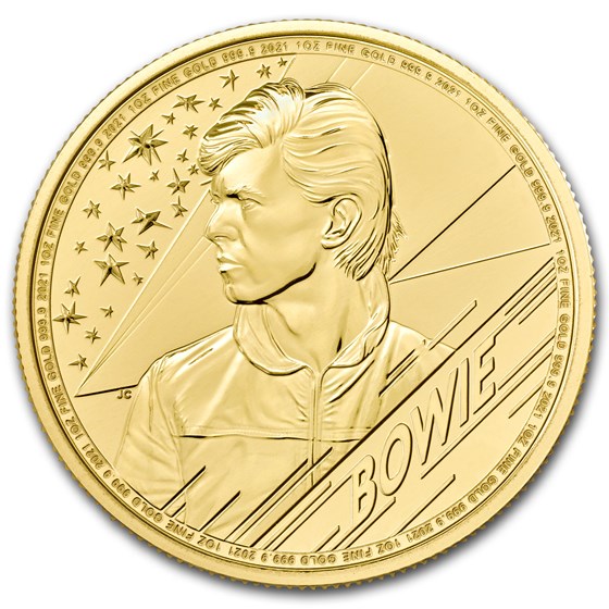 2021 Great Britain 1 oz Gold Music Legends: David Bowie BU 2021 Great Britain 1 oz Gold Music Legends: David Bowie BU