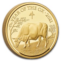 2021 Great Britain 1 oz Gold Year of the Ox Proof (Box & COA)