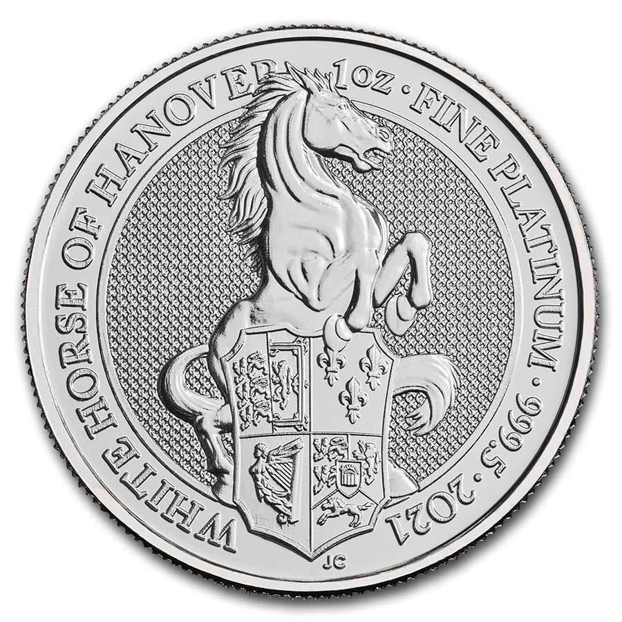 2021 Great Britain 1 oz Platinum Queen's Beast The White Horse