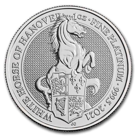 2021 Great Britain 1 oz Platinum Queen's Beast The White Horse 2021 Great Britain 1 oz Platinum Queen's Beast The White Horse