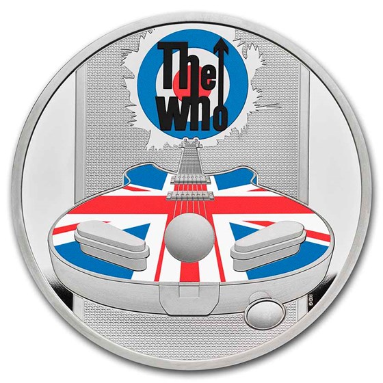 2021 Great Britain 1 oz Proof Silver Music Legends: The Who 2021 Great Britain 1 oz Proof Silver Music Legends: The Who