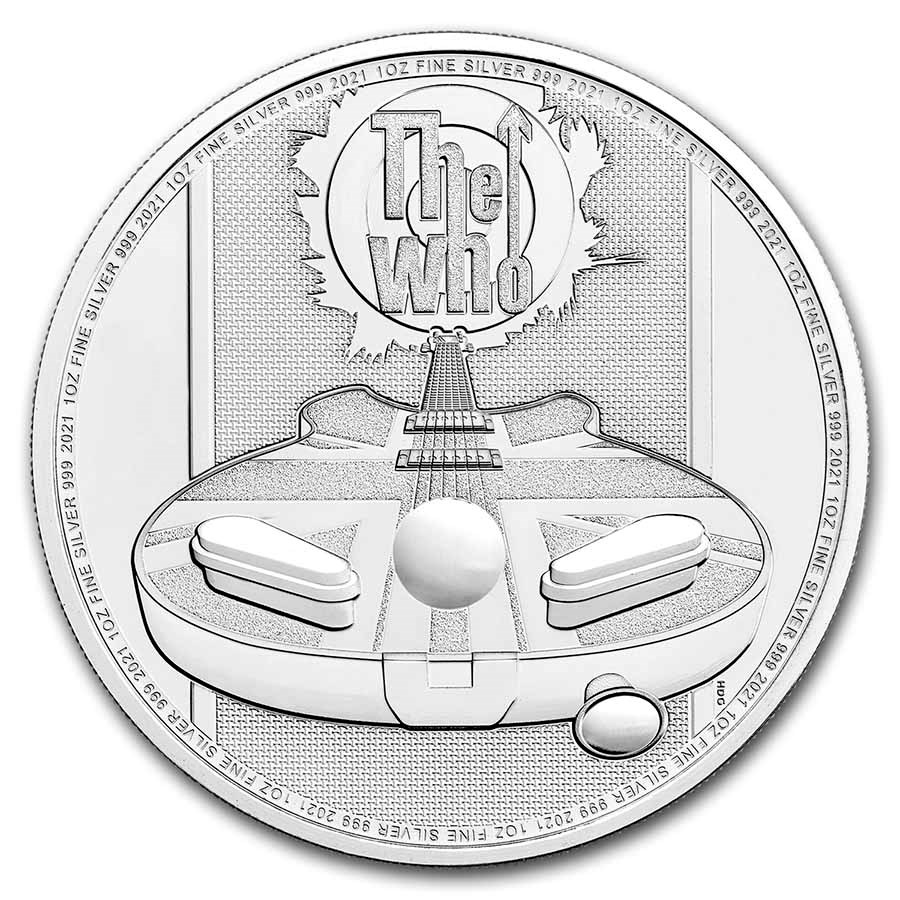 2021 Great Britain 1 oz Silver Music Legends: The Who BU