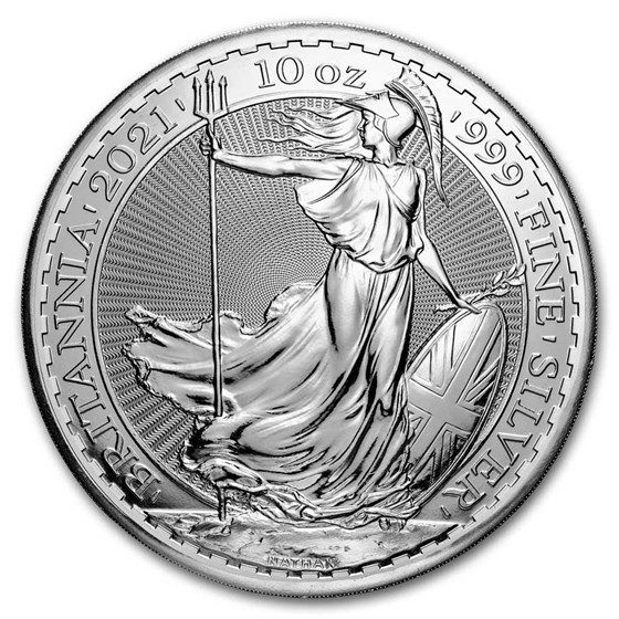 2021 Great Britain 10 oz Silver Britannia BU (Off-Quality) 2021 Great Britain 10 oz Silver Britannia BU (Off-Quality)