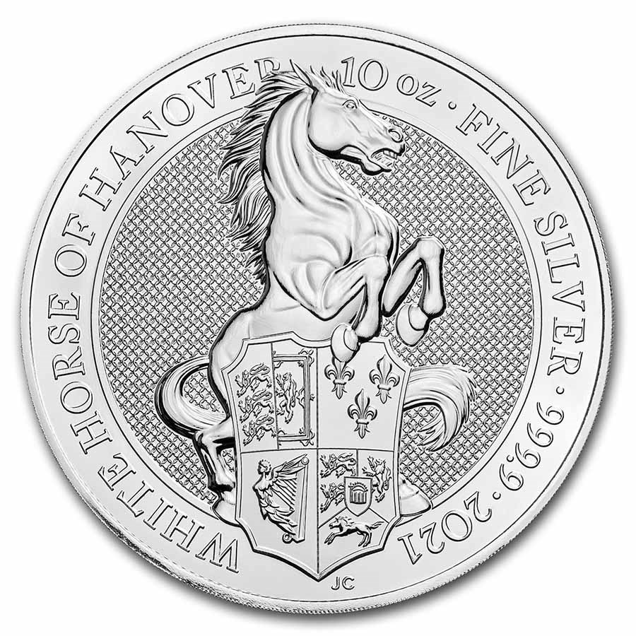 2021 Great Britain 10 oz Silver Queen's Beasts The White Horse