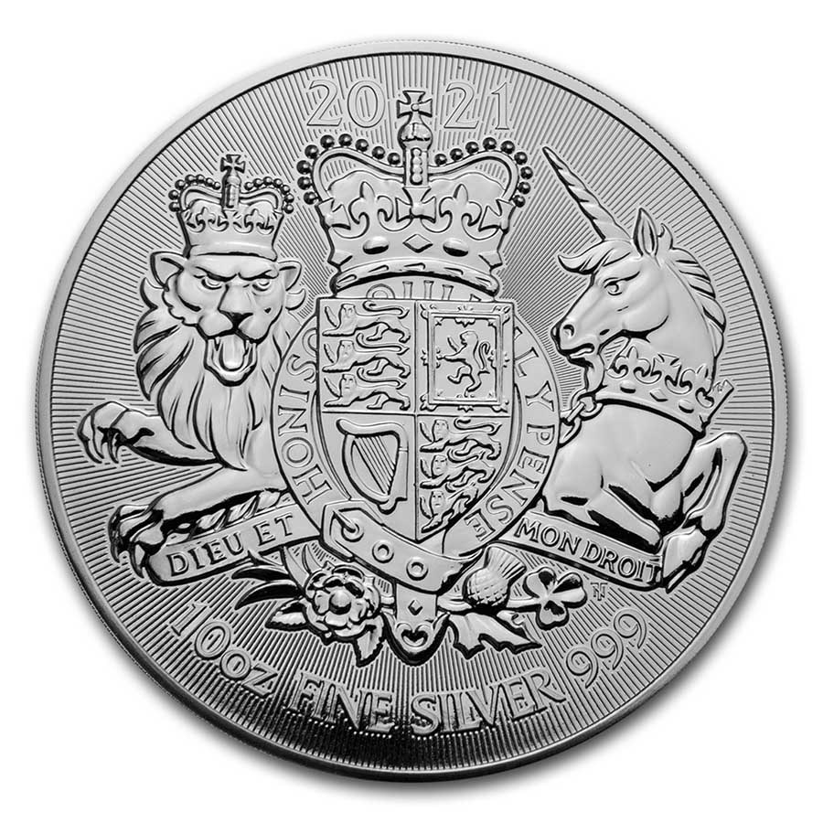 2021 Great Britain 10 oz Silver The Royal Arms BU