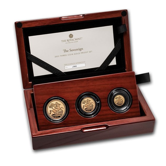 2021 Great Britain 3-Coin Gold Sovereign Proof Set 2021 Great Britain 3-Coin Gold Sovereign Proof Set